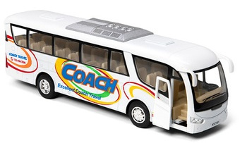 Autobus Autokar Coach dla dzieci interaktywny z efektem dźwiękowym