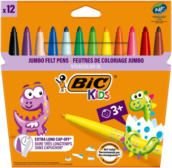 Flamastry BIC Kids Visacolor XL 12 kolorów