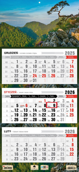 Kalendarz 2026 trójdzielny Góry Sokolnica KT1 V93