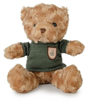 Miś kudłaty 22cm w sweterku zielony Daffi
