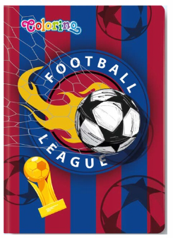 COLORINO SCHOOL - ZESZYT A5 PP - 32 K. LINIA (bm) - FOOTBALL