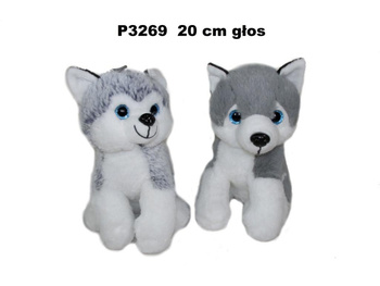 Pies husky z głosem 20cm MIX Sun-Day