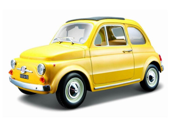 Fiat 500 F 1965 Yellow 1:24 BBURAGO BBurago