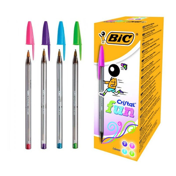 Paczka Długopis BIC Cristal Fun 1.6mm mix 20szt.