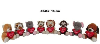 Zwierzęta z sercem 15cm MIX Sun-Day