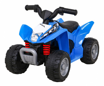 Quad Na Akumulator Honda 250X TRX Niebieski Klakson LED Ekoskóra