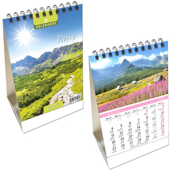 Kalendarz 2026 biurkowy pionowy Tatry