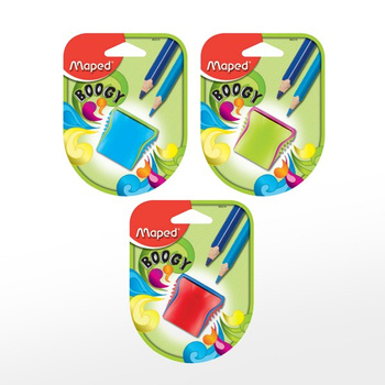 Temperówka z pojemnikiem Boogy 2 otwory Maped mix kolorów blister 1 szt.