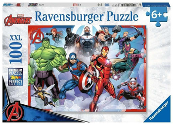 Puzzle 100 Avengers. Zgromadzenie rysunkowe XXL Ravensburger
