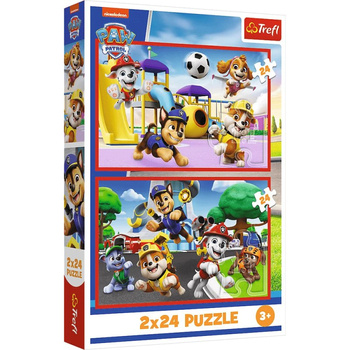 Puzzle 2x24 Psi dzień zabaw Viacom PAW Patrol 34434