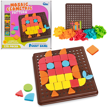 Mozaika układanka kształty kreatywna zabawka edukacyjna 170 elementów