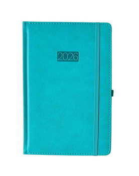 Kalendarz 2026 A5 LUX dzienny turkusowy V7 K-A5D L