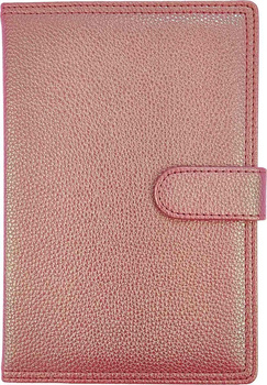 Kalendarz 2026 A5 tygodniowy z zapięciem hologram różowy