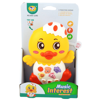 Interaktywne pianinko kurczak edukacyjna zabawka dla dzieci rozwijająca