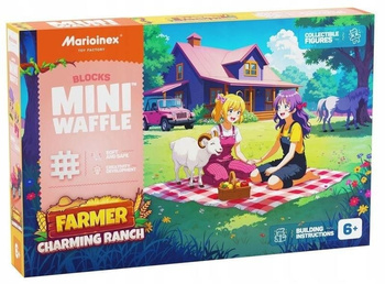 Klocki konstrukcyjne Waffle mini Farmer Urocze Ranczo