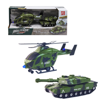 ZESTAW CZOŁG I HELIKOPTER ŚWIATŁO DŹWIĘK