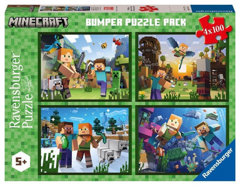 Puzzle 4x100 Minecraft Ravensburger