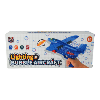 Pistolet do baniek mydlanych z samolotem styropianowym dla dzieci