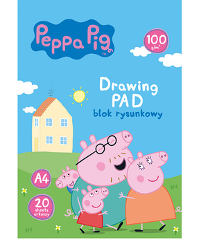 Blok rysunkowy PEPPA PIG A4 100g 20 ark