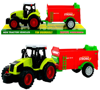 Traktor z przyczepą zabawka rolnicza dla dzieci edukacyjny zestaw maszyn
