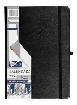 Kalendarz 2026 Jazz B5 tygodniowy czarny