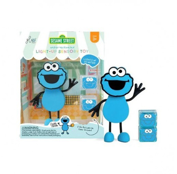 Ciasteczkowy Potwór ulica Sezamkowa z kostkami sensorycznymi świecącymi w wodzie 2 szt.