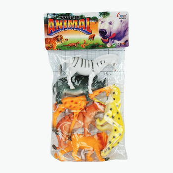 Zabawka figurka dzikie zwierzęta w folii realistyczna dla dzieci