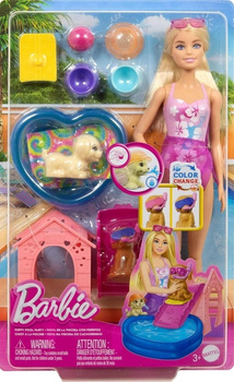 Barbie Puppy Pool Party z akcesoriami zmiana kolor Mattel