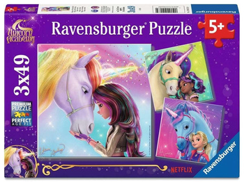 Puzzle 3x49 Unicorn Academy Ravensburger