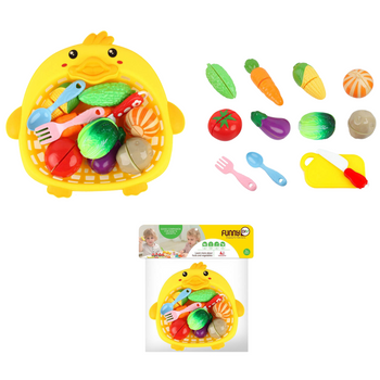 Warzywa Do Krojenia W Koszyku Zestaw Kuchnia Dla Dzieci Prezent