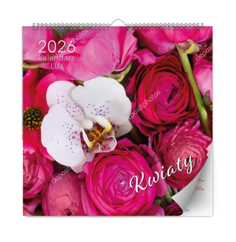 Kalendarz 2026 Kwiaty ścienny lux
