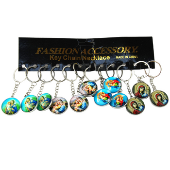 Brelok do kluczy Matka Boska zestaw 12 sztuk religijny TR-25787 akcesoria