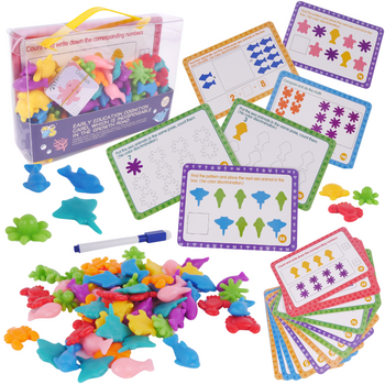 Montessori Układanka Sortowanie Liczenie Nauka Kolorów Gra Edukacyjna Preze