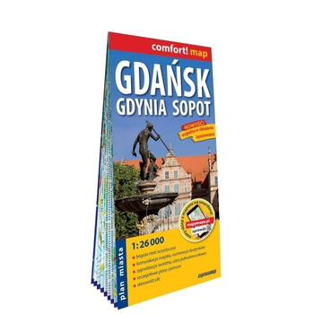 Gdańsk Gdynia Sopot plan Trójmiasta 1:26 000 laminat 2023