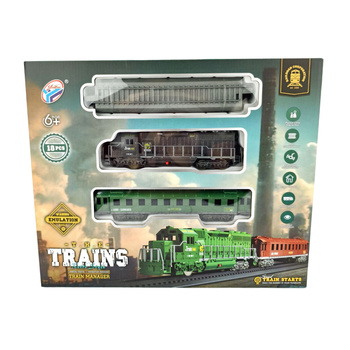 Kolejka Na Baterie Tory Lokomotywa Wagonik Zestaw Dla Dzieci Prezent