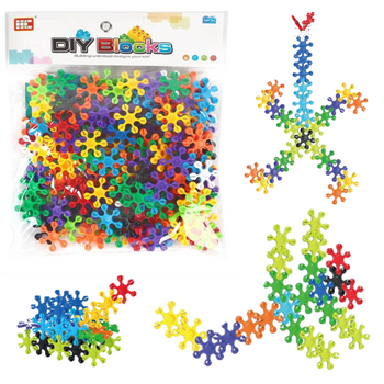 Klocki Konstrukcyjne Śnieżynki 3D Flakes Zestaw Edukacyjny Prezent Dla Dzie