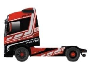 Str. Fire Haulers Volvo FH16 Dark Red 1:43 BBURAGO BBurago