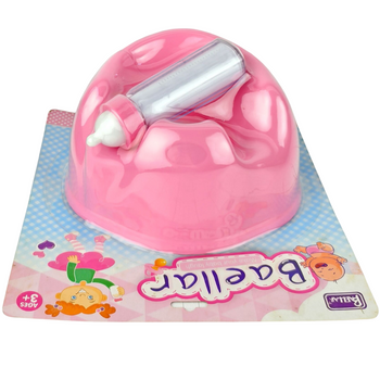 ZESTAW DLA LALEK NOCNIK RÓŻOWY I BUTELKA DO KARMIENIA ZABAWKA DLA DZIECI