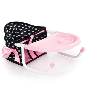 Siedzisko stołowe dla lalek różowo-czarne Bayer Design