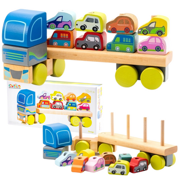 Ciężarówka Laweta Tir Transporter Autek Klocki Dla Dzieci Prezent