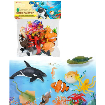 Zestaw Zwierząt Morskich 12 Elementów Podwodny Świat Zabawka Dla Dzieci