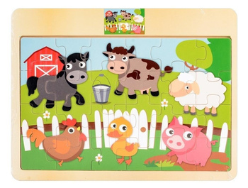 Układanka drewno - zwierzęta domowe Daffi