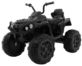 Quad ATV na akumulator dla dzieci Czarny + Koła EVA + Radio MP3 + LED