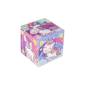 Układanka Kostka Magiczna Jednorożec Edukacyjna Zabawka Dla Dzieci