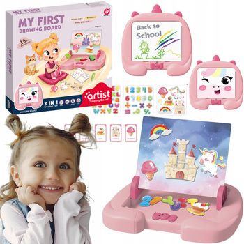 Tablica Magnetyczna Dwustronna Edukacyjna Ścieralna Akcesoria Prezent