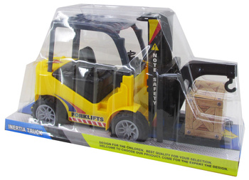 Wózek widłowy zabawka edukacyjny dla dzieci z podnoszonymi widłami 3+