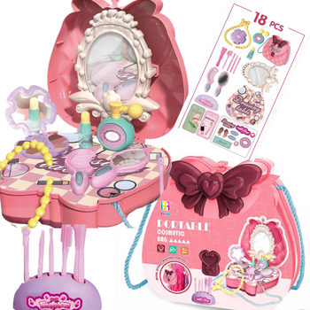Zestaw Salon Piękności w Torebce Dla Dzieci Zestaw Toaletka Edukacyjny