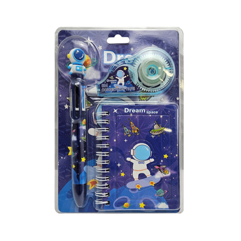 Notes z długopisem i korektorem 4 wzory praktyczny zestaw do biura