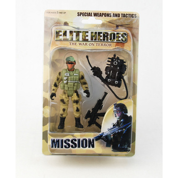 Żołnierz figurka wojskowa w zestawie na blistrze dla dzieci kolekcja