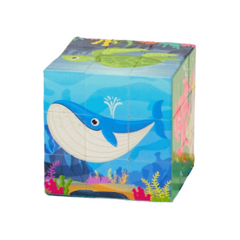 KOSTKA MAGICZNA UKŁADANKA ZWIERZĘTA MORSKIE ZABAWKA EDUKACYJNA DLA DZIECKA